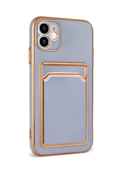 Apple Uyumlu iPhone 11 Klfs Bark Kartlıklı Kılıf-mavi Mavi