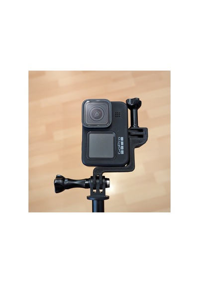 Gopro Hero 9-10-11-12-13 İle Uyumlu Yedek Vidalı Dikey Çekim Aparatı - Kendinden Somunlu Siyah