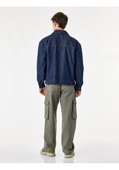 Koton Rahat Kalıp Pamuklu Uzun Kollu Klasik Yaka Çift Cepli Düğmeli Denim Ceket Raw 7wam50019nd 63x Koton Rahat Kalıp Pamuklu Uzun Kollu Klasik Yaka Çift Cepli Düğmeli Denim Ceket Raw 7wam50019nd 63x