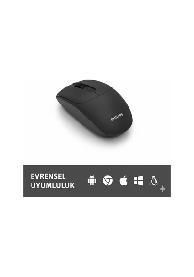 Philips SPK7398 Kablosuz 1600 DPI 3 Tuşlu Optik Sessiz Mouse
