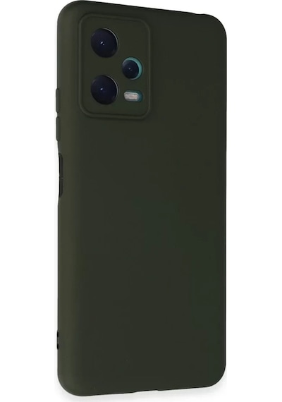 Newface Xiaomi Redmi Note 12 5g Kılıf Nano İçi Kadife Silikon - Koyu Yeşil