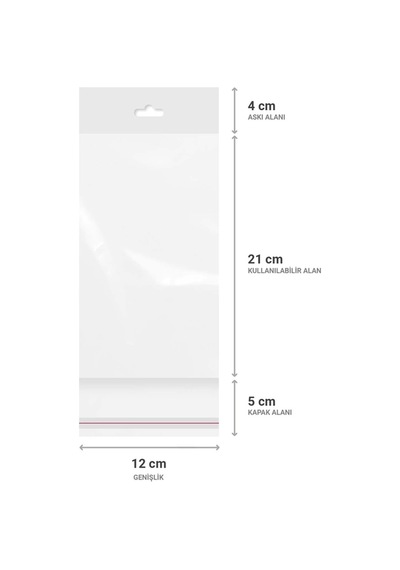 Askılı Meksika Şapka Bantlı Şeffaf Opp Torba 12x21+9 Cm - 500 Adet