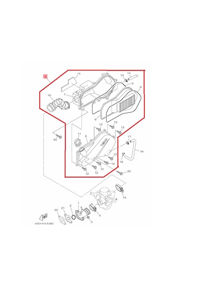 Yamaha Cygnus L Komple Hava Filtre Kutusu 4s0-e4410-03