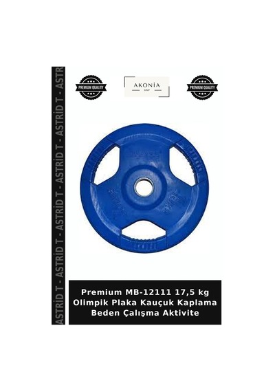 Premium Mb-12111 17,5 Kg Olimpik Plaka Kauçuk Kaplama Beden Çalışma Aktivite