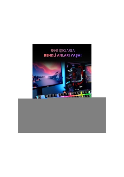 Büro Ev Ofis Bilgisayarı İçin Kablolu Işıklı Gaming Türkçe Q Klavye Mouse Seti Diğer