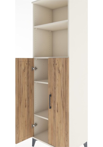 Hyperion Dolap 4 Raflı 2 Kapaklı 60x44x195 Aytaşı-çam Aytaşı