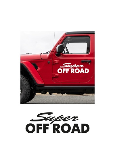 Super Off Road Sticker, Oto Sticker, Pick Up Sticker 10x3 Cm