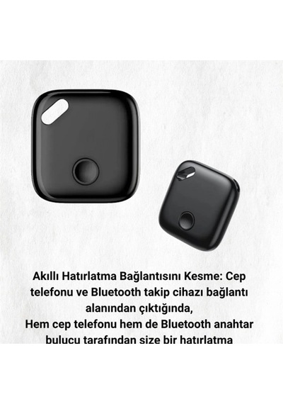 Bluetooth Destekli Akıllı Takip Cihazı iOS Uyumlu Mobil Uygulama Kontrollü Konum Bulma Aparatı