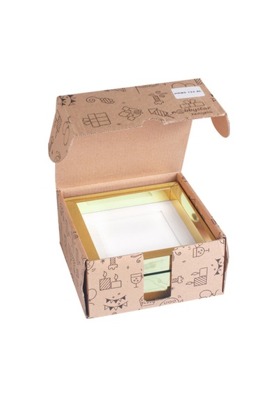 13x13cm Yapışkanlı Sök Tak Paspartulu Pola Çerçeveler - 3'lü Gold Çerçeve