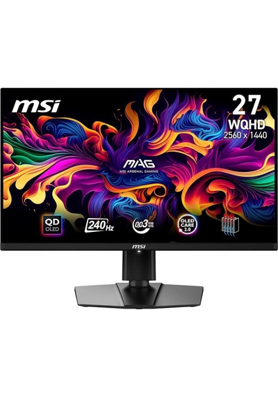 MSI MAG271QPX QD-OLED E2 26.5" 0.03 Ms 2K Pivot 240 Hz Oled Oyuncu Monitörü (Outlet)