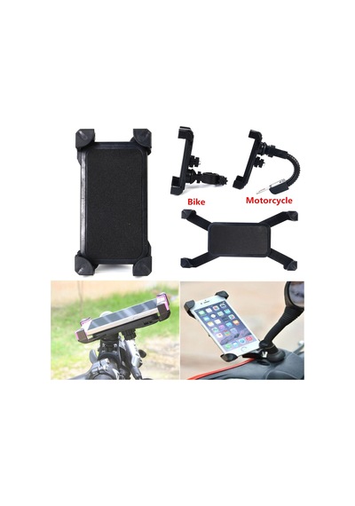 Thentech Motosiklet Bisiklet Ve Scooter İçin Telefon Tutucu Siyah