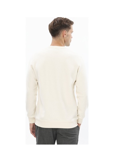 Erkek Kadife Sweatshirt 252209002.kdfoyr Ekru
