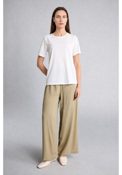 Defacto Culotte Geniş Paça Krinkıl Viskon Pantolon C9565ax26smkh474 Haki-kh474