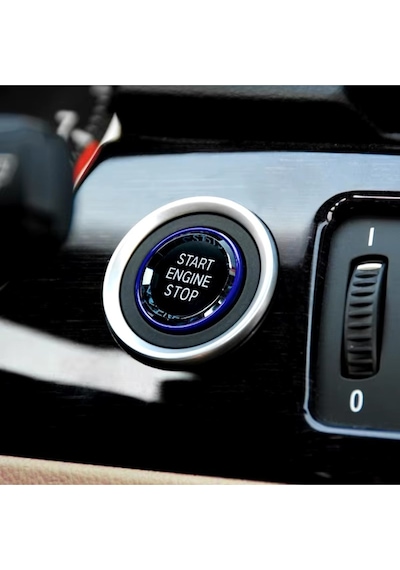 Bmw X5 Serisi E70 Kristal Start Stop Tuşu Mavi 2006-2013