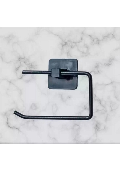 Zhltools Kendiliğinden Yapışkanlı Siyah Paslanmaz Metal Kapaksız Tuvalet Kağıtlığı Aparatı