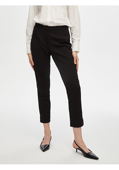 Faik Sönmez Slim Fit Örme Pantolon B00053-1 B00053-110 Siyah