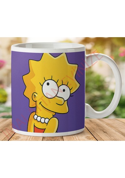 1-403 Lisa Sımpson İki Tarafı Baskılı Kupa Bardak.jpg