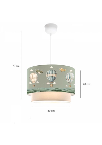 Homing Balonlu Çocuk Odası Sarkıt Pastel Yeşil 241830