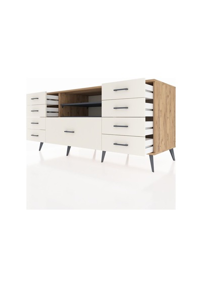 Kronos Konsol 2 Raflı 9 Çekmeceli 176x59x83 Çam-antrasit/aytaşı Antrasit/aytaşı Kronos Konsol 2 Raflı 9 Çekmeceli 176x59x83 Çam-antrasit/aytaşı Antrasit/aytaşı