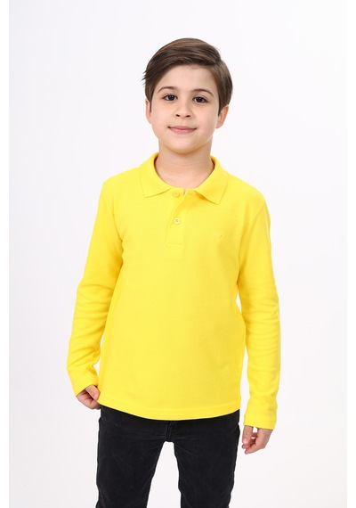 Toontoy Kids Toontoy Unisex Çocuk Nakışlı Tişört Sarı