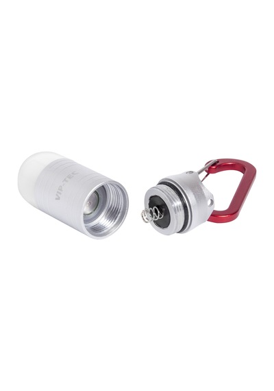 Vıp-tec Vt891212 Mini El Feneri 25 Lümen Anahtarlık Karabinalı Alüminyum Gri