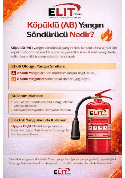 6 Kg Köpüklü Yangın Söndürme Tüpü Askı Aparatı + Talimat Dahil Ruhsata Uygun 6'lı Paket