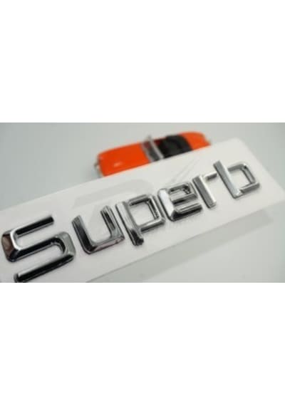 Skoda Superb Yeni Nesil Bagaj Krom Abs 3M 3D Yazı Logo Amblem