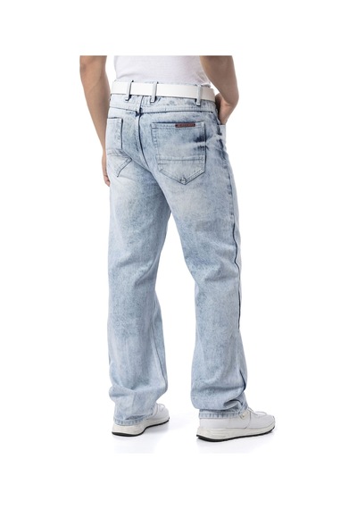 Erkek Baggy Fit Rahat Kesim Streetwear Tarz Pantolon Cd903 Buz Mavisi