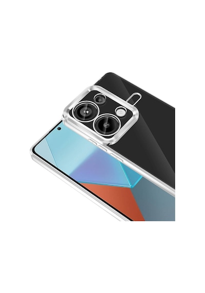 Ardemix Redmi Note 13 Pro 4g Kılıf Kamera Korumalı Logo Gösteren Omega Kapak - Siyah Siyah