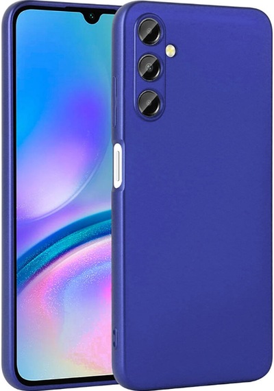 Ekılıf - Samsung Galaxy A05s Uyumlu Kılıf Mat Soft Premier Silikon Kapak - Saks Mavi