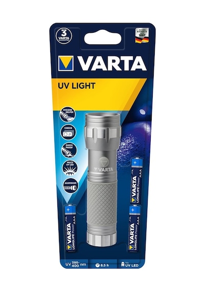 Varta Day Light Uv Led Mor Işık El Feneri Gri