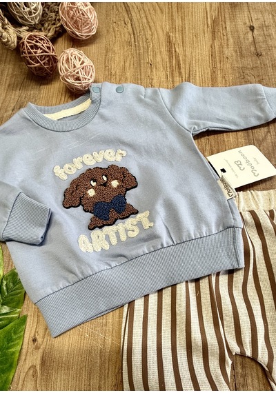 Moeboon Forever Çizgili Pantolon Takım mavi