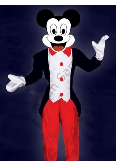 Kostümsarayı Mickey Mouse Kostümü Uzun Ceketli