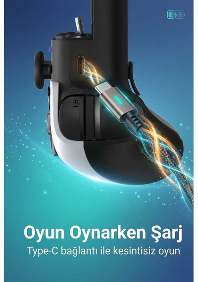 S5 Mobil Oyun Kolu & Gamepad Dönüştürücü Android Apple Uyumlu iOs Pc Type c Bağlantı Titreşimli