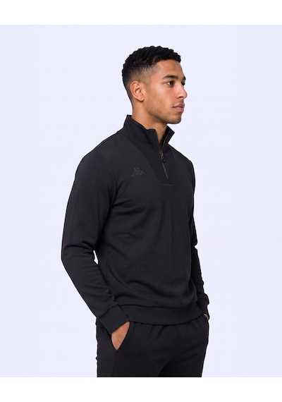 Kappa İther Tur Erkek Siyah Regular Sweatshirt