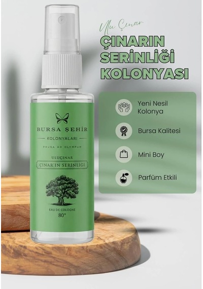 Bursa Şehir Kolonyaları Çınar'ın Serinliği Eau De Cologne 80 , 45 Ml