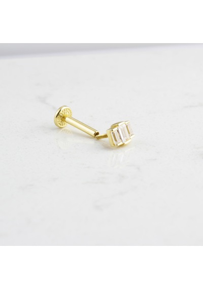 Glorria Altın 3 Baget Tragus Piercing Çok Renkli 34793090