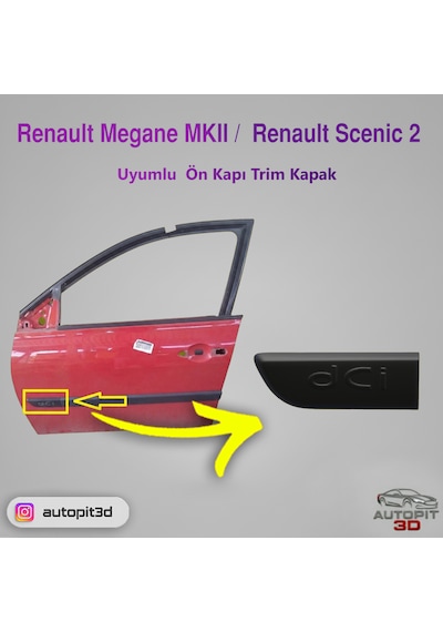 Renault Megane Mk2 / Renault Scenic 2 Uyumlu 2002 2008 Ön Kapı Trim Kapak Kapı Trim Kapak