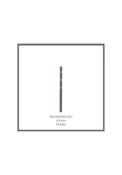 Hss Matkap Ucu 4 Mm, Metal, Ahşap, Plastik İçin 10 Adet
