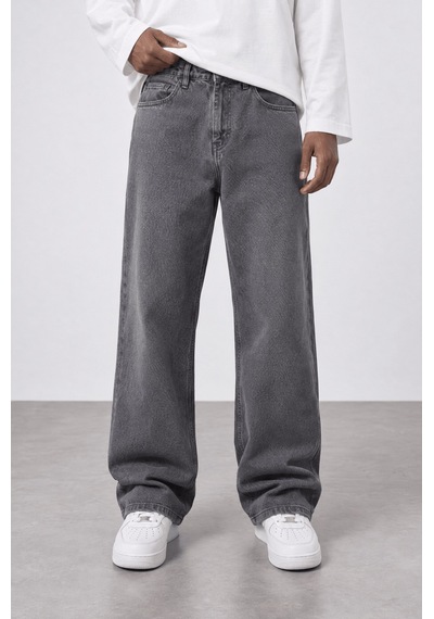 Respire Erkek Baggy Jean Koyu Gri