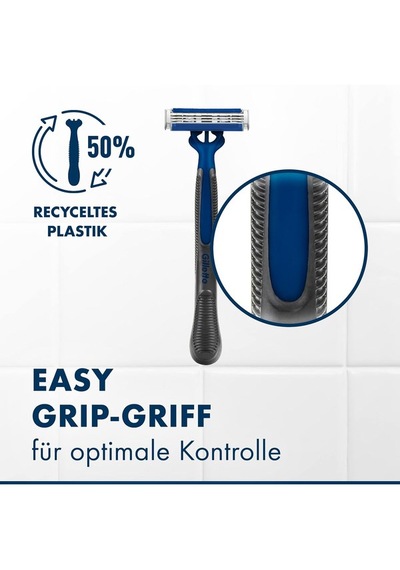 Gillette Blue3 Smooth Kullan At Tıraş Bıçağı 6 Adet, 3 Bıçaklı Erkek Tıraş Bıçağı
