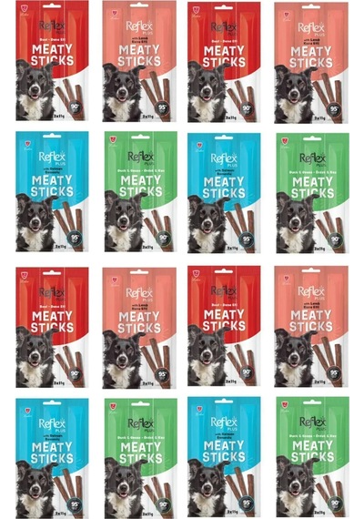 Meaty Sticks 4 Çeşit Karma Köpek Ödül Maması Seti 3x11gr 16'lı Paket
