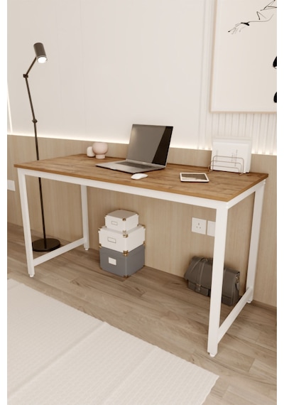 Çalışma Masası Bilgisayar Ofis Masası 60 x 140 CM Ahşap - Beyaz