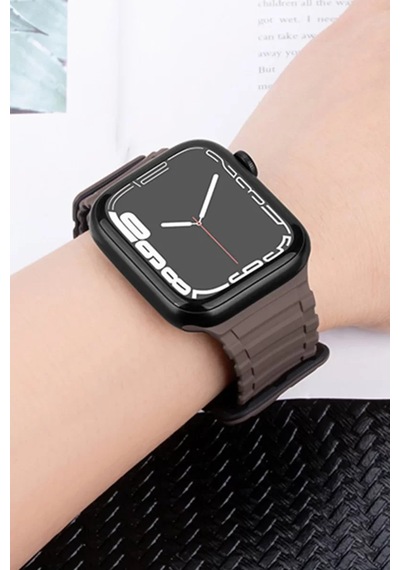 Newface Apple Watch Ultra 49mm Mountain Kordon - Siyah-turuncu