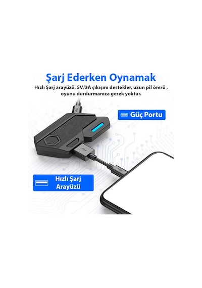 Ally Mix Elite Plus - Pubg Denetleyicisi İçin Gamepad Mobil Oyun Klavye Mouse Dönüştürücü Bluetooth Android Oyun Adaptörü- 5775