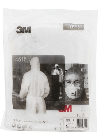 3m 4515 Koruyucu Tulum, Beyaz - Xl Beden