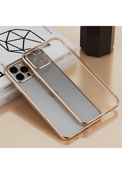 Apple Uyumlu iPhone 13 Pro Renkli Kenar Seffaf Kilif Kamera Korumali Silikon 400385679