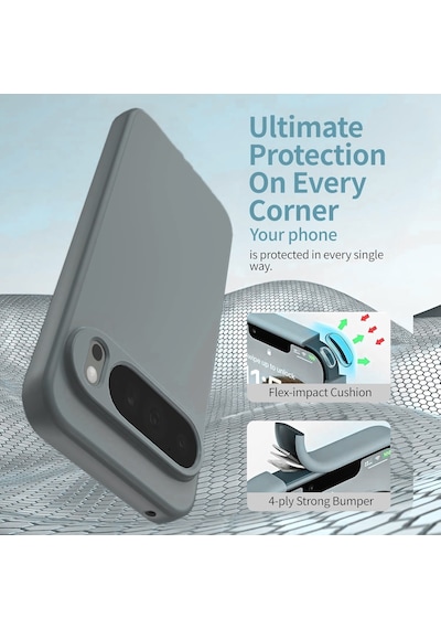 Caseonn Google Pixel 10 Pro Kılıf Kamera Korumalı Mikrofiber Astarlı Lansman Lacivert