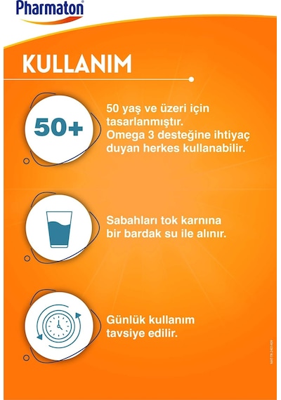 Pharmaton 50 Plus Omega 3 Içerikli 30 Kapsül