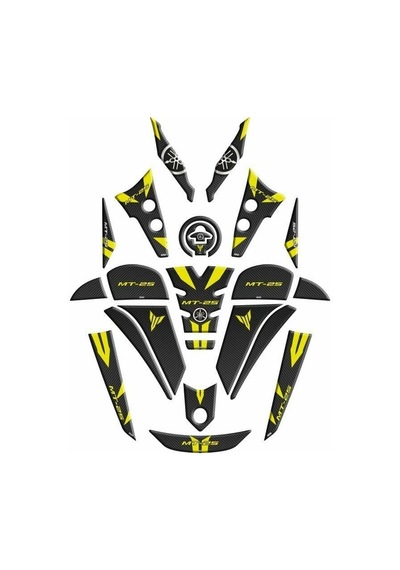 Gogo Yamaha Mt25 2020-2024 Full Tank Pad Set 009